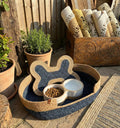 FluffyLoft™ Boho Woven Rope Pet Nest - Cozy High-Sided Cat & Small Dog Bed