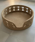 FluffyLoft™ Luxury Macrame Jute Pet Bed - Handmade Boho Flower Nest for Cats & Small Dogs